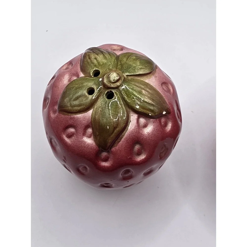 Vintage Ceramic Strawberry Salt & Pepper Shakers